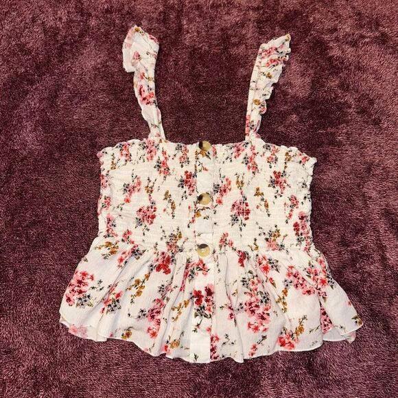 Miss Selfie Cropped Floral Tank - Picture 1 of 5